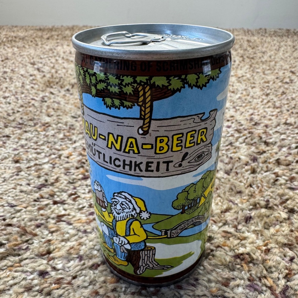 Vintage 1978 Waunakee Wisconsin Volksfest Wau-Na-Beer 12oz Pull Tab Can Shovel